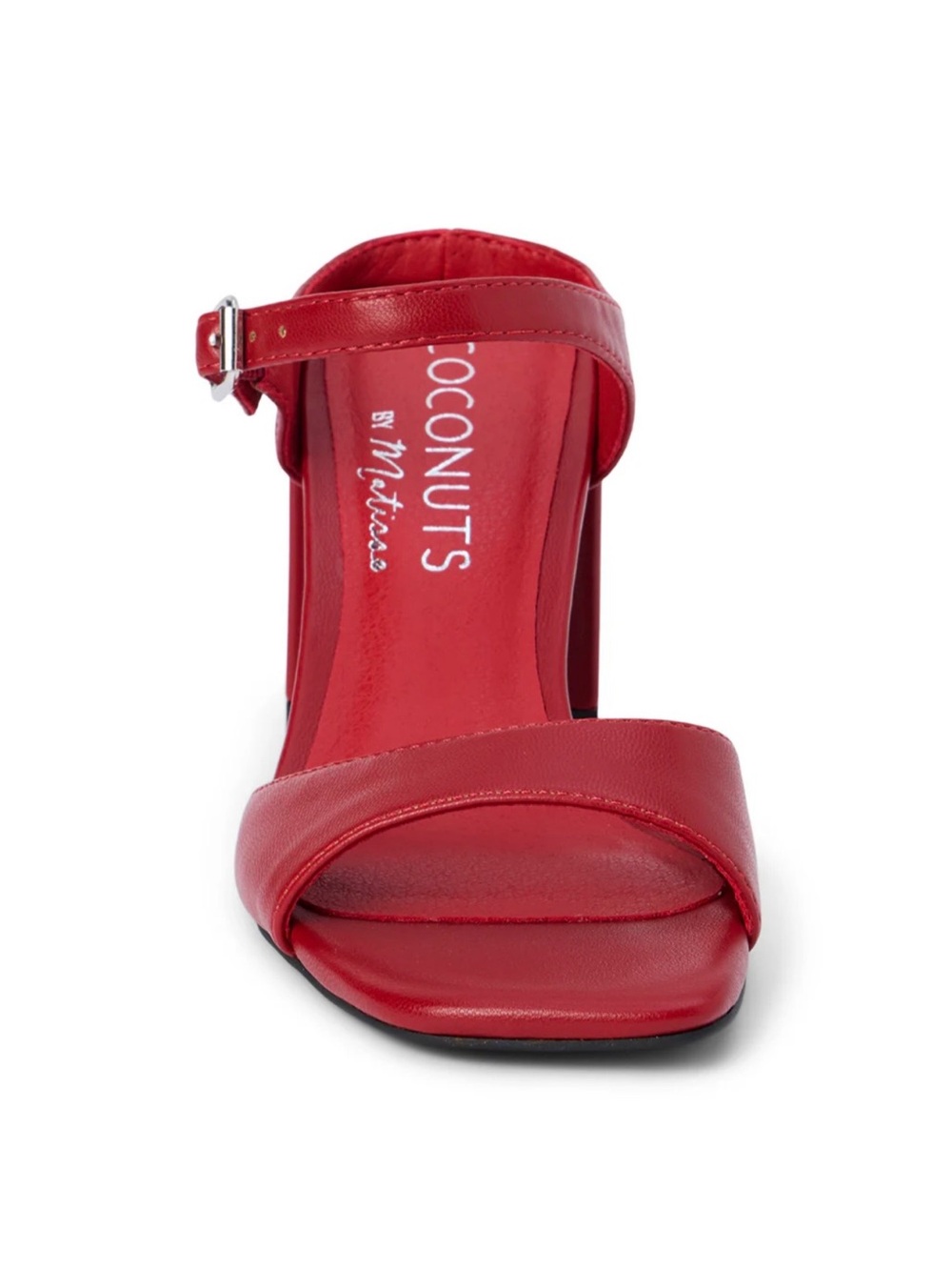 Coconuts by Matisse Red Leather Block-Heel Sandals - Picture 4 of 4